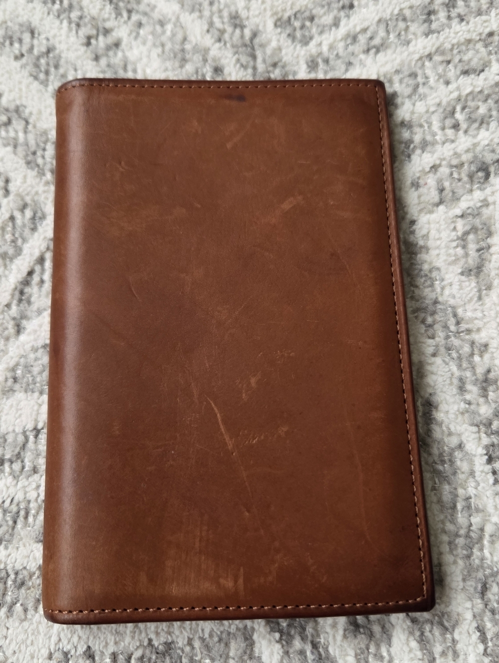 VTG Coach Leather Passport Wallet Holder Bi Fold Cognac Brown 5.5" x 3.5"